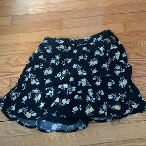 Black skirt with yellow flowers from hollister.